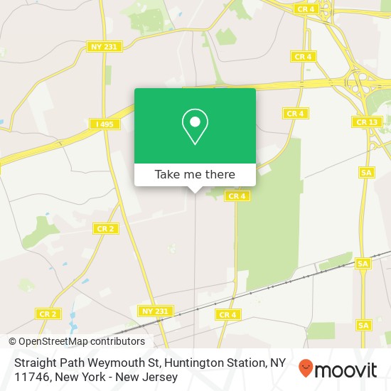 Mapa de Straight Path Weymouth St, Huntington Station, NY 11746