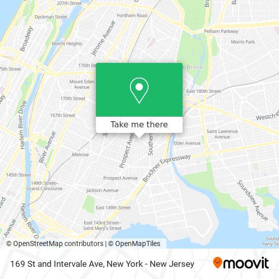 169 St and Intervale Ave map