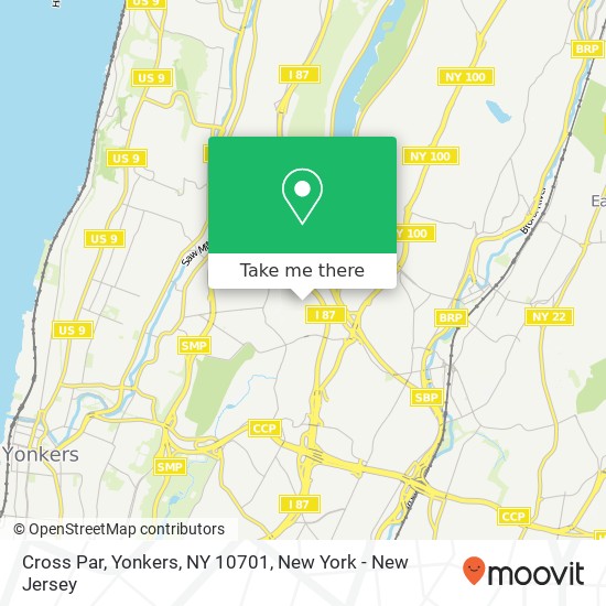 Mapa de Cross Par, Yonkers, NY 10701