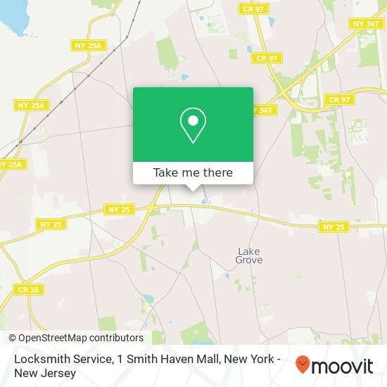Mapa de Locksmith Service, 1 Smith Haven Mall