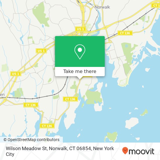 Mapa de Wilson Meadow St, Norwalk, CT 06854