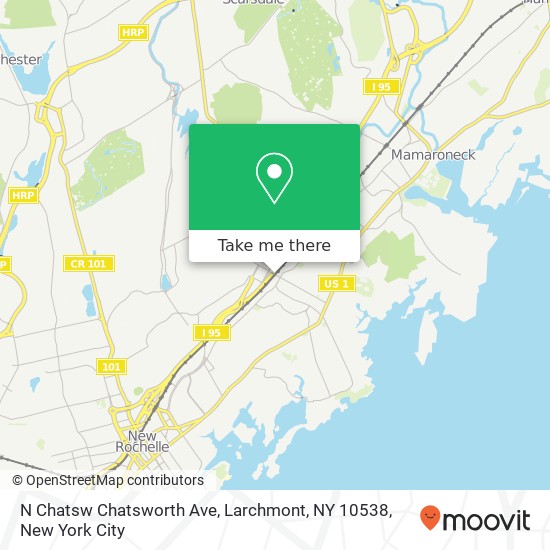 Mapa de N Chatsw Chatsworth Ave, Larchmont, NY 10538