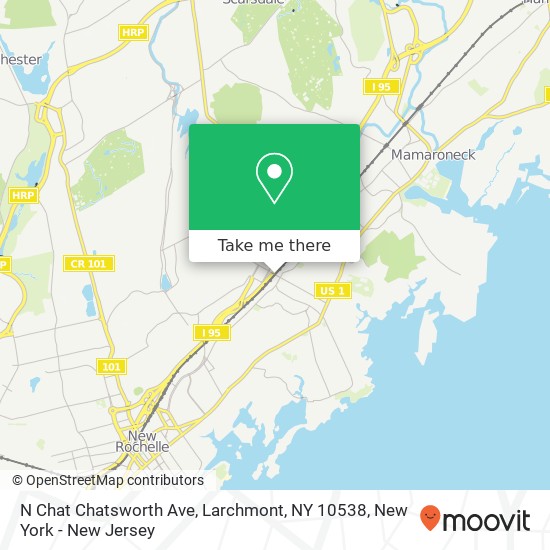 Mapa de N Chat Chatsworth Ave, Larchmont, NY 10538