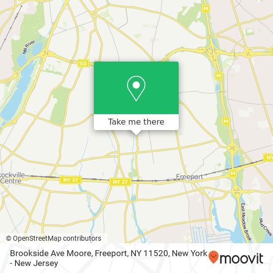 Mapa de Brookside Ave Moore, Freeport, NY 11520