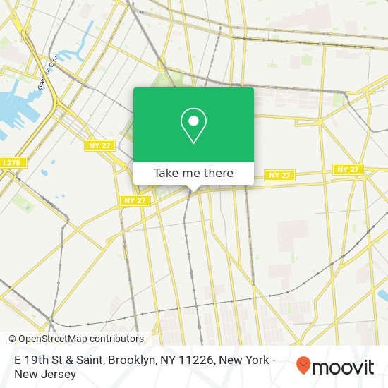 Mapa de E 19th St & Saint, Brooklyn, NY 11226