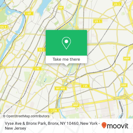 Vyse Ave & Bronx Park, Bronx, NY 10460 map