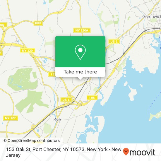 Mapa de 153 Oak St, Port Chester, NY 10573