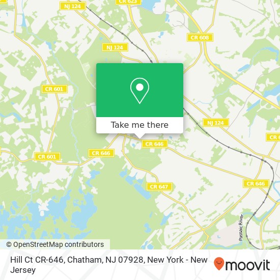 Mapa de Hill Ct CR-646, Chatham, NJ 07928