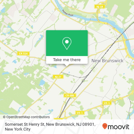 Somerset St Henry St, New Brunswick, NJ 08901 map
