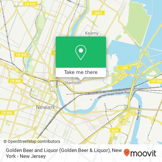 Golden Beer and Liquor map