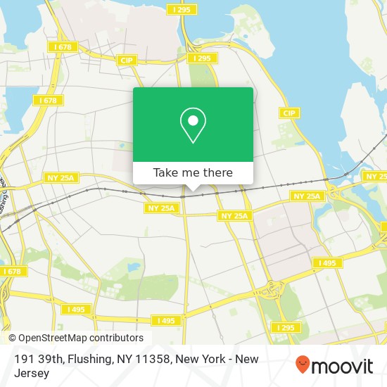 191 39th, Flushing, NY 11358 map