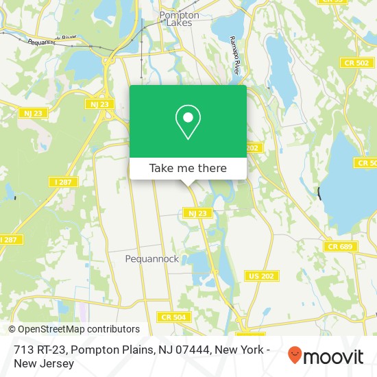 Mapa de 713 RT-23, Pompton Plains, NJ 07444