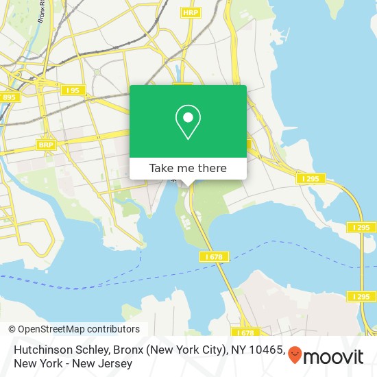 Mapa de Hutchinson Schley, Bronx (New York City), NY 10465