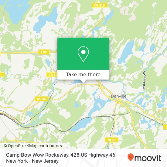 Camp Bow Wow Rockaway, 428 US Highway 46 map