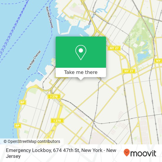 Mapa de Emergency Lockboy, 674 47th St