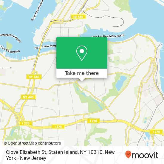 Clove Elizabeth St, Staten Island, NY 10310 map