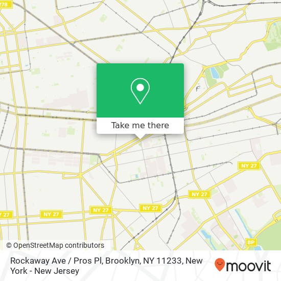 Mapa de Rockaway Ave / Pros Pl, Brooklyn, NY 11233