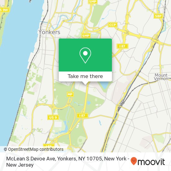 Mapa de McLean S Devoe Ave, Yonkers, NY 10705