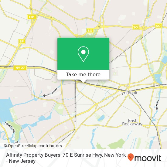 Mapa de Affinity Property Buyers, 70 E Sunrise Hwy