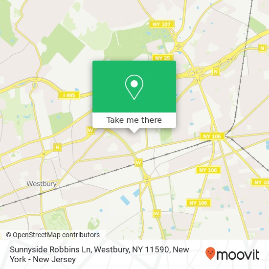 Sunnyside Robbins Ln, Westbury, NY 11590 map