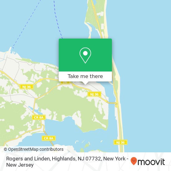 Mapa de Rogers and Linden, Highlands, NJ 07732