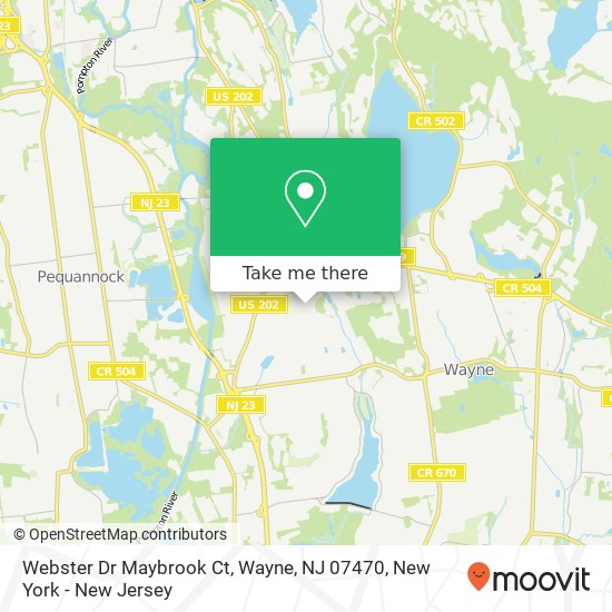 Webster Dr Maybrook Ct, Wayne, NJ 07470 map