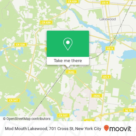 Mod Mouth Lakewood, 701 Cross St map