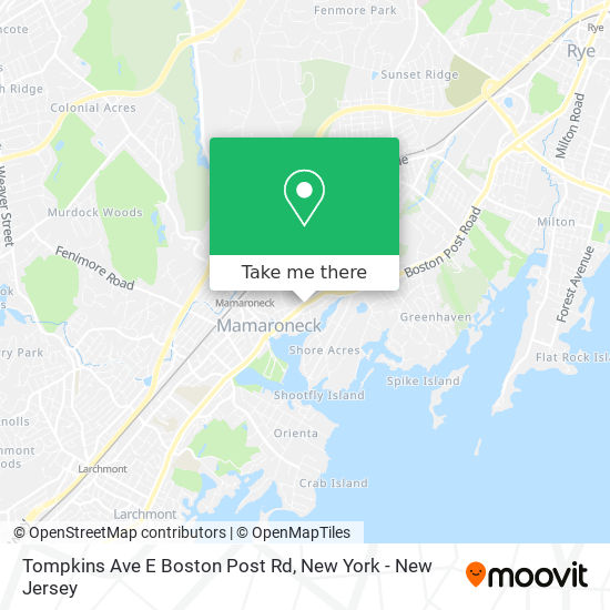 Tompkins Ave E Boston Post Rd map