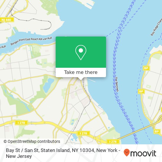 Mapa de Bay St / San St, Staten Island, NY 10304