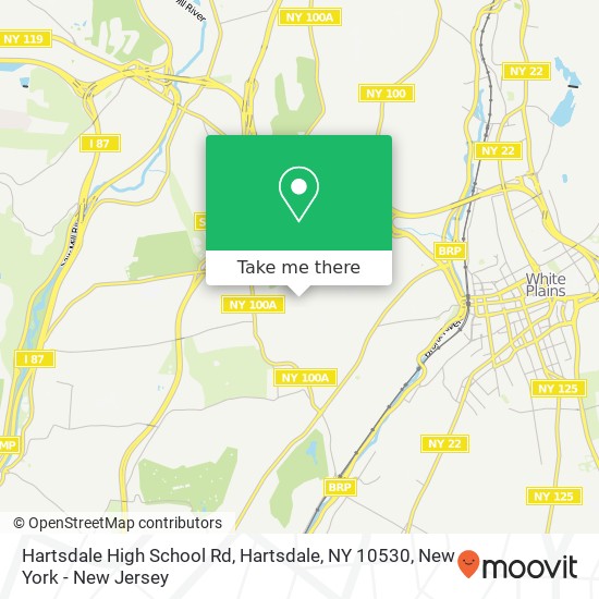 Mapa de Hartsdale High School Rd, Hartsdale, NY 10530