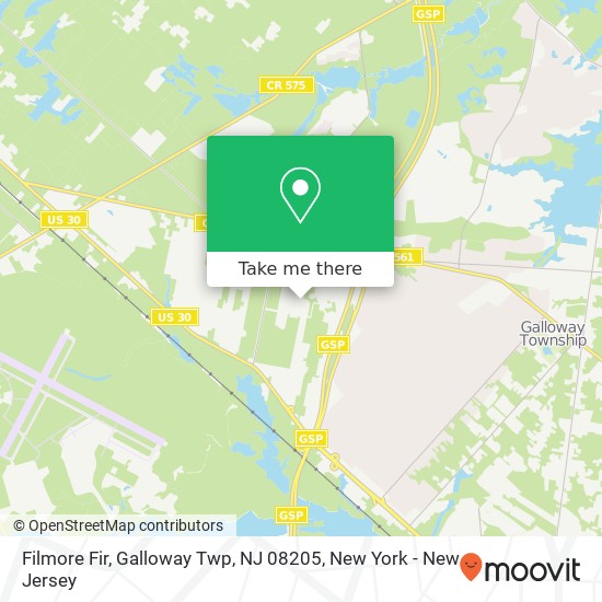 Filmore Fir, Galloway Twp, NJ 08205 map