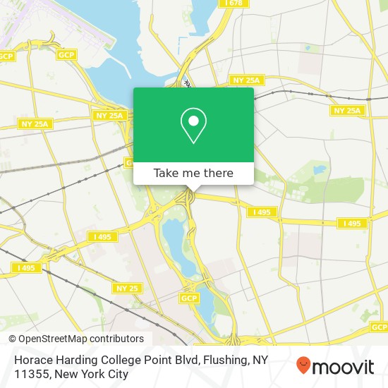 Horace Harding College Point Blvd, Flushing, NY 11355 map