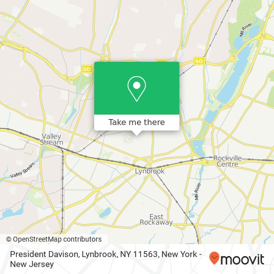 Mapa de President Davison, Lynbrook, NY 11563