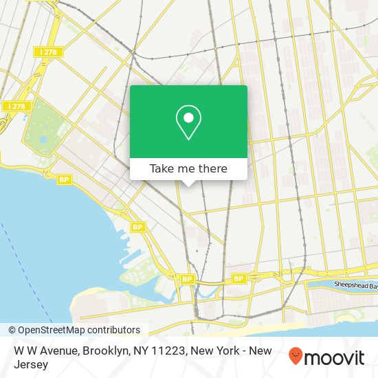 W W Avenue, Brooklyn, NY 11223 map