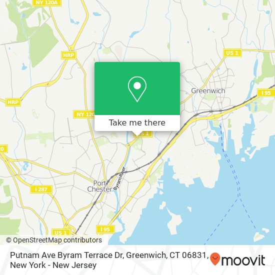 Putnam Ave Byram Terrace Dr, Greenwich, CT 06831 map