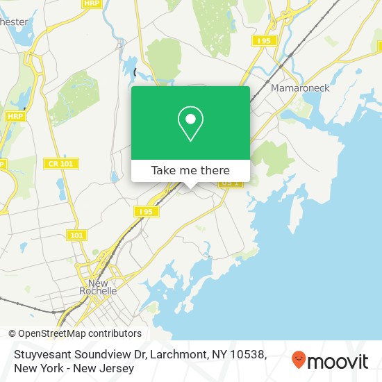 Mapa de Stuyvesant Soundview Dr, Larchmont, NY 10538