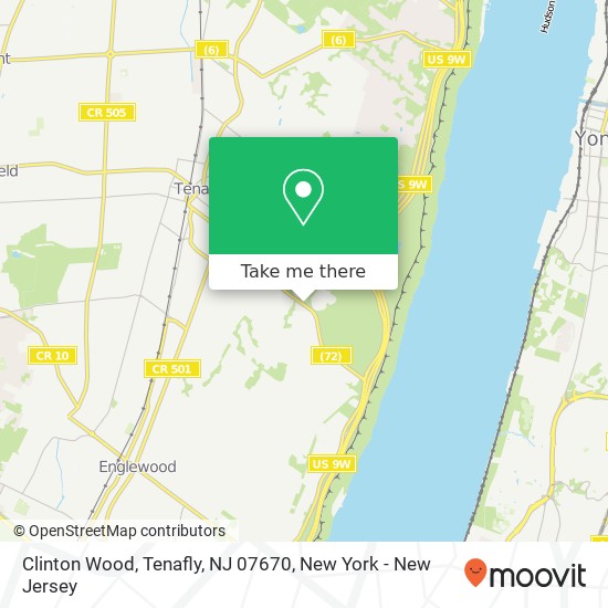 Mapa de Clinton Wood, Tenafly, NJ 07670