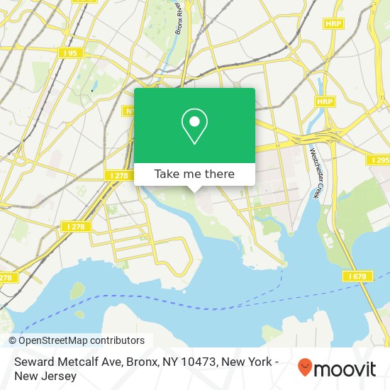 Mapa de Seward Metcalf Ave, Bronx, NY 10473