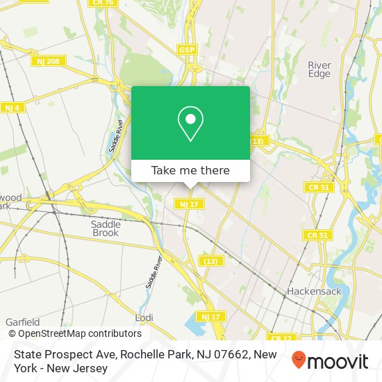 Mapa de State Prospect Ave, Rochelle Park, NJ 07662