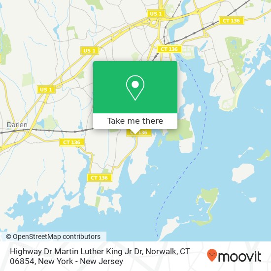 Mapa de Highway  Dr Martin Luther King Jr Dr, Norwalk, CT 06854