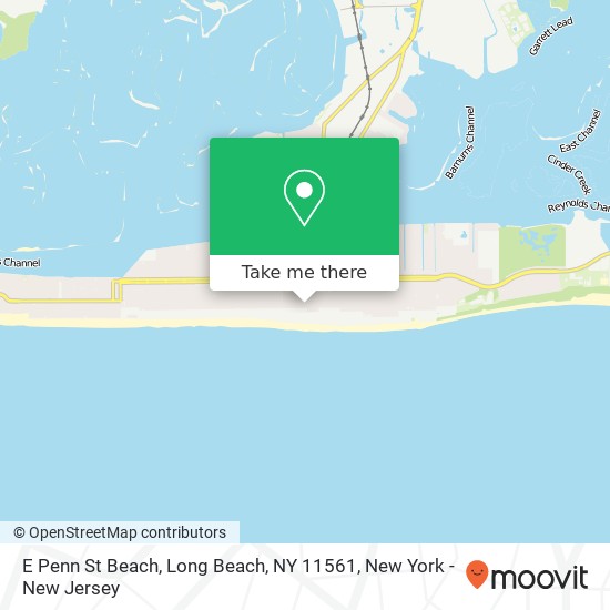 Mapa de E Penn St Beach, Long Beach, NY 11561