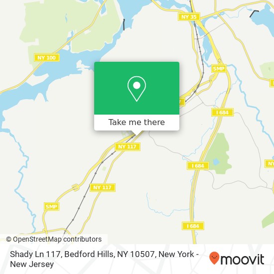 Shady Ln 117, Bedford Hills, NY 10507 map