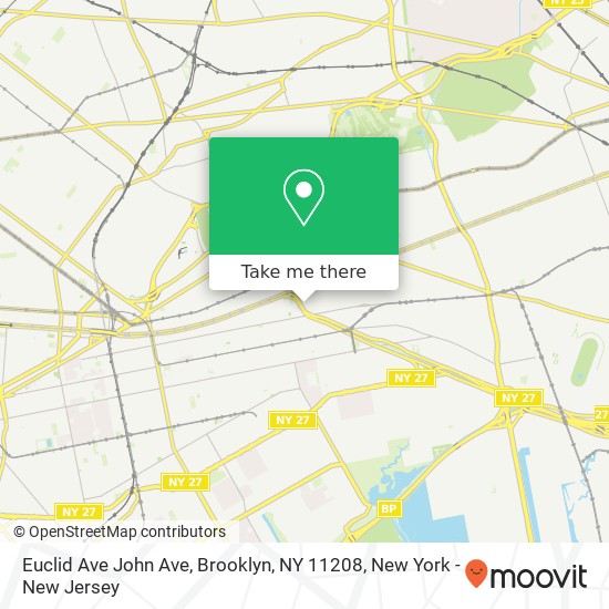 Euclid Ave John Ave, Brooklyn, NY 11208 map