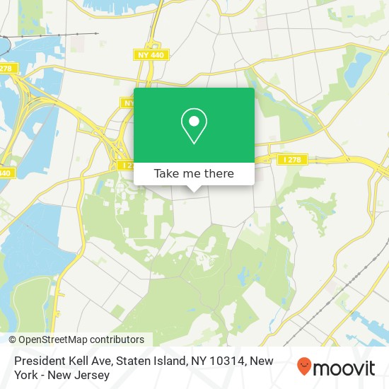 President Kell Ave, Staten Island, NY 10314 map