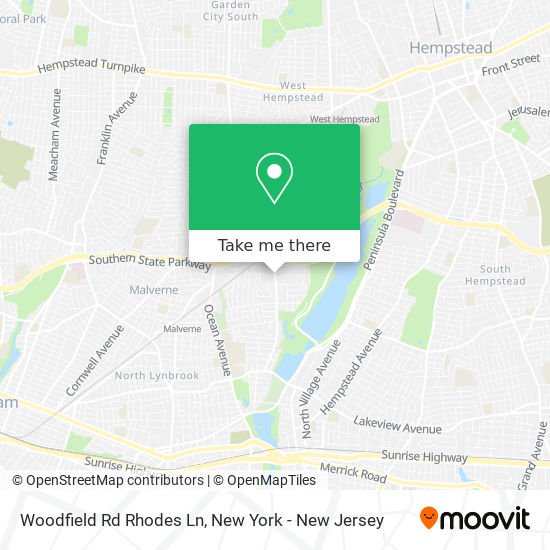 Mapa de Woodfield Rd Rhodes Ln