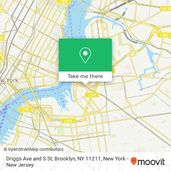 Driggs Ave and S St, Brooklyn, NY 11211 map