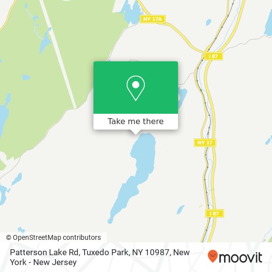 Patterson Lake Rd, Tuxedo Park, NY 10987 map