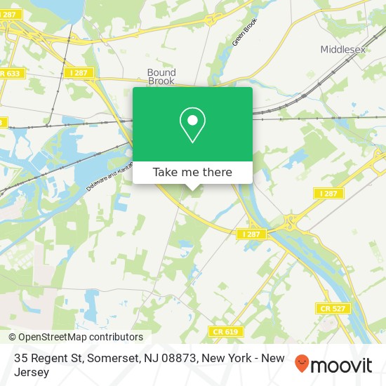 Mapa de 35 Regent St, Somerset, NJ 08873