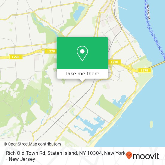 Mapa de Rich Old Town Rd, Staten Island, NY 10304