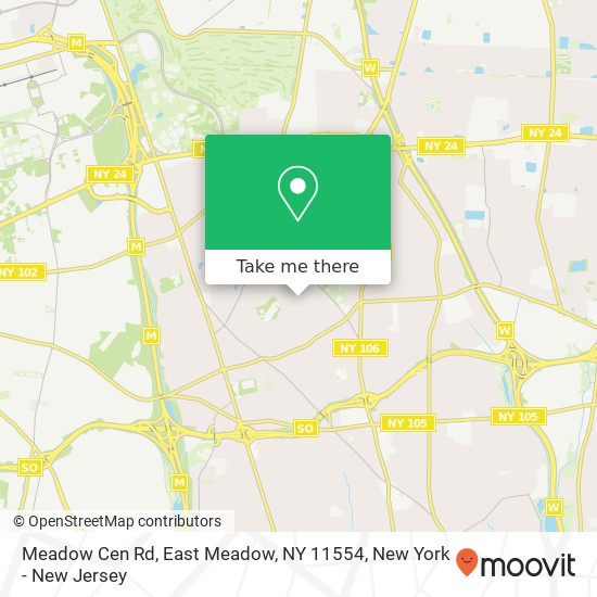Mapa de Meadow Cen Rd, East Meadow, NY 11554